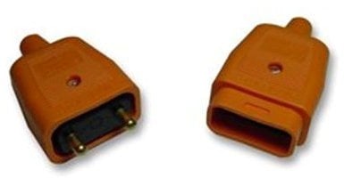 2 X Lawnmower Plug and Socket Cable Connector 2 Pin