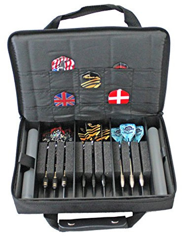 McDart Master Tasche mit 9 Steel Dartpfeilen und Zubehör
