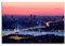 Sinus Art Leinwandbild 90x60cm Urbane Fotografie – Istanbul am frühen Morgen mit Bosporus Brücke
