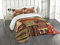 ABAKUHAUS afrikanisch Tagesdecke Set, Patchwork Stil Asiatische, Set mit Kissenbezug Romantischer Stil, für Einzelbetten 170 x 220 cm, Rot-grün-schwarz
