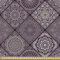 ABAKUHAUS Mandala Gewebe als Meterware, Rahmen Vintage-Oriental, Schön Gewebten Stoff für Polster und Wohnaccessoires, 1M (148x100cm), Auberginen-Weiß