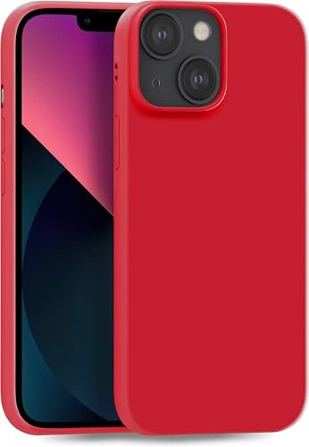 MyGadget Funda para iPhone 13 en Silicona TPU - Carcasa Slim & Flexible - Case Resistente Antigolpes y Anti choques - Ultra Protectora - Rojo
