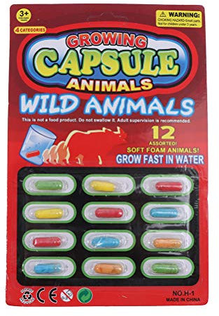 1 lot de capsules magiques pour animaux qui poussent dans l'eau, jouets pour garçons et filles