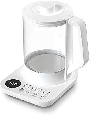 BOMEETSIA 1.8L Multifunctional Health Pot, Household Glass Tea Maker, Office Decoction Kettle, Intelligent Automatic Kettle,White