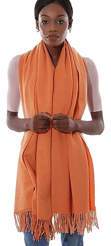 Schal Orange Stola Festlich Fur Abendkleid Pashmina Schals Tücher für Damen Winter