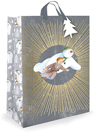 Danilo Promotions Official The Snowman Luxury Gift Bag, Christmas Bag for Gifts, The Snowman and The Snowdog, Christmas Wrapping Paper The Snowman and The Snowdog, Multi, SMXG3