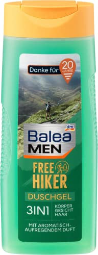 Balea Men Duschgel Free Hiker 3in1 (Körper, Gesicht, Haar) mit aromatisch-aufregendem Duft, 300 ml (Limited Edition)