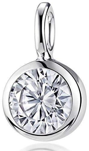 Materia Zirkonia Anhänger Silber 925 rund rhodiniert KA-222-ohne Kette