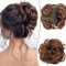 Moño Cola de Caballo Voluminoso Rizado con Peine de Clips Moño de pinza Desordenado Pinza pelo Ondulado Sintético Rizado pinza pelo garra Postizos Voluminosos Postizos de pelo Mujeres (Marrón)