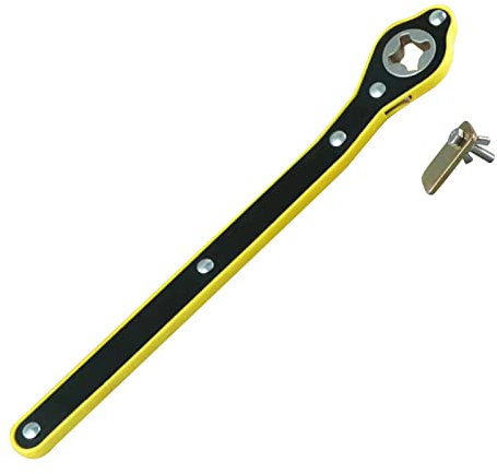 Car Jack Ratchet Wrench, Scissor Auto Labor-Saving Jack Ratchet Wrench with Long Handle, Tire Jack Lug Wrench Positive and Reversal Knob Design for Travel/Truck/SUV(as Shown)