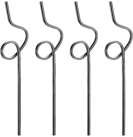 sourcing map 4 cannucce riutilizzabili in metallo, 26,9 cm, a forma di riccio, in acciaio inox, per bere succhi, bevande, bevande fredde (diametro esterno 6 mm, nero)