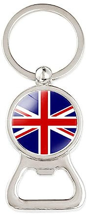 LODMLOER Personalisierte Kunst Mit Union Jack-Flagge,Schlüsselanhänger,Bierflaschenöffner,Reise-Souvenir,Geschenk,Schlüsselanhänger,Multifunktionales Zubehör,Kreatives Souvenir Für Papa,Papa,Eheman