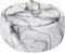 Cendrier effet Marbre avec Couvercle - Cendrier absorbe-fumée - Cendrier extérieur gris - Cendrier portable pour Bureau, Jardin, Hôtel ou Maison - Couvercle Anti-odeurs