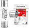 BOOPARTS - 4 pezzi - raccordo multistrato 20-20-20 a crimpare contorno TH - Tee multistrato uguale a crimpare - raccordo idraulico per tubo multistrato 20