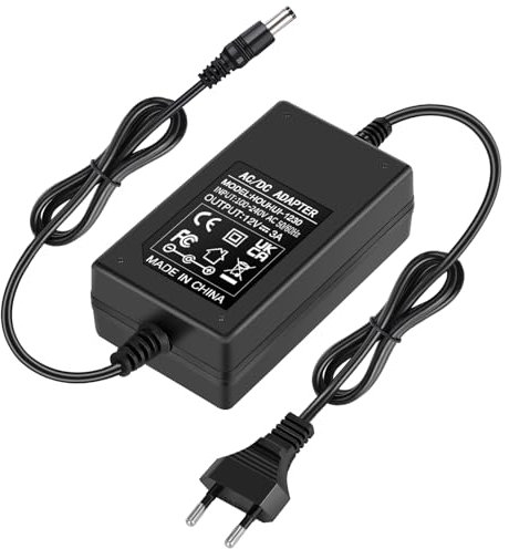 HOUHUI 12V 3A Netzteil Adapter,Netzadapter Transformator,AC 100-240V~50/60hz bis DC 12V 3 Amp 36W Stromversorgung für LED Streifen,Kamera,LCD Monitor,Steckdose Adapter - DC Stecker 5,5 * 2,5/2,1mm
