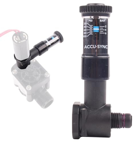 2x Hunter ACCU SYNC ADJ Druckregulierer Druckregler für Elektroventile passend zu allen Ventilen Wasserdruckregler Druckminderer 1,4-7 bar einstellbar Druck inkl. Magnet-Adapter