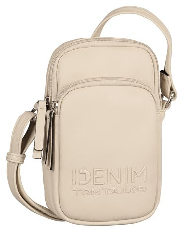 TOM TAILOR Denim Maxime Damen Handytasche Umhängetasche Mittelgroß Weiß