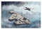 Millennium Falcon & X Wing Aquarell-Kunst, Star The Wars, Filmposter, dekoratives Gemälde, Leinwand, Wandkunst, Wohnzimmer-Dekor-Poster, 20 x 30 cm