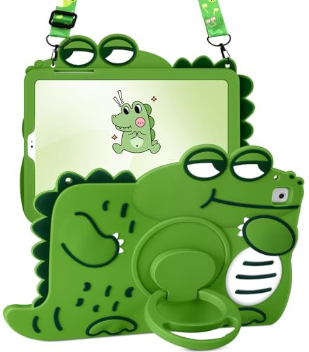 SurgeCraft Funda para Samsung Galaxy Tab A7 Lite de 8.7 pulgadas 2021, bonita funda para niñas y niños, bonita funda kawaii femenina con correa y soporte de asa, de silicona suave para tablet Samsung