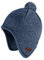 maximo GOTS Mini-Mütze, Wollfleece Ohrenklappen, Pompon, Jersey KBA Made in Germany Wollfleece
