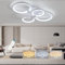 ZAITINZ Deckenlampe Led,42W Wohnzimmerlampe Decke,3000-6000K Deckenleuchte Dimmbar mit fernbedienung,4 Ringe Led Deckenleuchte Weiß,2-lagiges Design Moderne Deckenleuchten mit Memory Funktion,56*42CM