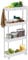 Alex Nash 4-Tier Slim Storage Trolley on Wheels - Rolling Utility Cart with Lockable Wheels - Slide Out Shelving Organiser Unit Rack for Kitchen, Bathroom, Bedroom, Office - Extra Slim, White