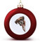 Boxer-Hund, der um die Ecke schaut, Weihnachtskugel, Ornament, roter Hundeball, Ornamente für Weihnachtsbaum, Dekoration, Weihnachtsanhänger, Kugeln, Urlaub, Party, Gastgeschenk, Geschenke für Kinder