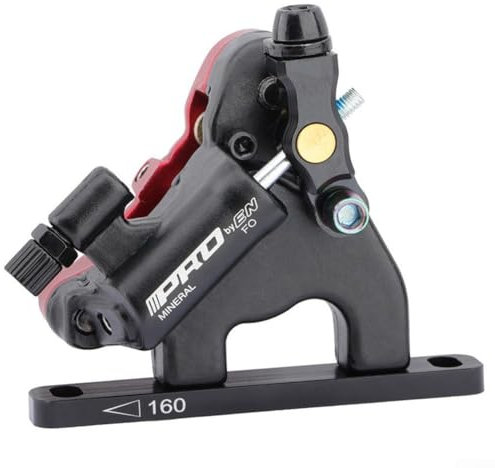 ChicBosom Scheibenbremssattel mit flacher Montage, Rennrad, Kies, hydraulische Scheibenbremsklemme, 160 mm Rotoren, flache Bremse, CNC-Leitung, Öldruck-Messschieber für vorne und hinten (vorne und