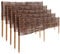 Creative Home Beeteinfassung Weide Weidenzaun 5er Set | 100 x 30 cm (+/- 1 cm) | Gartenzaun Beetumrandung Steckzaun | Rasenkante Beetbegrenzung | Dekorativer Zaun Garten
