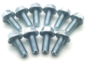 Bullone M10 x 1,25 mm M10 x 1,25 x 25 mm a testa esagonale, compatibile con la maggior parte delle marche di ATV UTV Quad 4 ruote Go Kart flangiati viti esagonali, 10,9, 10 pezzi