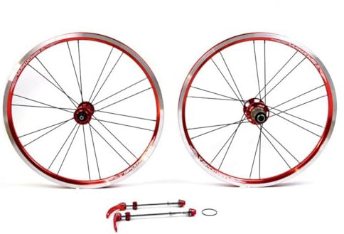 HSIRYAOHD Mountainbikes, Klappfahrräder, 50,8 cm, 406 BMX, Vorder- und Hinterräder, V-Bremse, Schnellspanner, 100/130 mm, Aluminiumlegierung, doppelwandige Felge, 8/9/10/11 Gänge, 20 Löcher