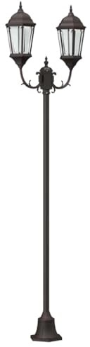 vidaXL Garten-Licht 68 x 20 x 235 cm Aluminium und Glas | Robuste Bauweise für den Außenbereich, Nutzt stromsparende Beleuchtungstechnik, Ein zeitloser Look, der in jeden Garten passt