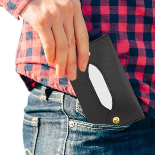 Supporto per sacchetti di stoffa – Elegante porta fazzoletti in resistente contenitore in pelle sintetica per carta igienica con scatola integrata per tovaglioli in tessuto MU