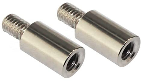 Diogeynu 2 Pieces Chrome Arcade Joystick Shaft Extender Game Controller Joystick Extension Rod Screw For Seimitsu Joystick