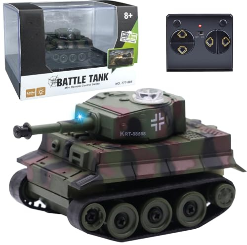 OBEST 2,4 GHz RC Panzer Militärfahrzeug,Mini Elektro Spielzeugauto für Kinder ab 8 Jahren Jungen und Mädchen