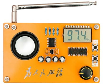 Uxsjakjsd FM Radio Kit Digital Display Type-C Charging DIY Electronic Soldering Practice Kit B
