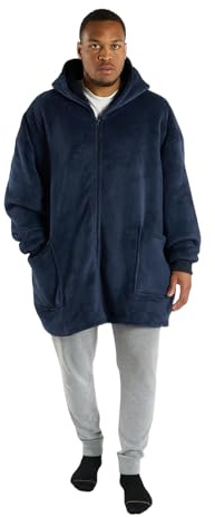 OHS Oversized Hoodie for Women Wearable Blanket, Ultra Soft Warm Sherpa Fleece Jacket Women Hooded Blankets Sweatshirt Zipper Hoodie Blanket Cardigan - Cream, Black, Navy