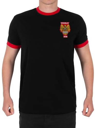 fan originals Manchester Crest T-Shirt Mens Wembley United Retro Colours