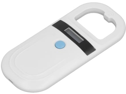 lyrlody PET Microchip Reader, Tier -Tag -Scanner -Chip -Scanner 128pcs von Tag -Informationen mit OLED -Display 15 Cm Lessabstand