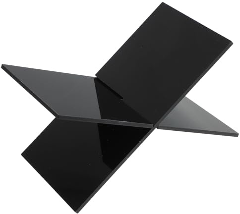 FUNOMOCYA Acryl Bücherständer Klein mit Stabilem Eisenrahmen Offener Zeitschriftenhalter für Schreibtisch Multifunktionaler Rezept und Leseständer für Büro und Zuhause
