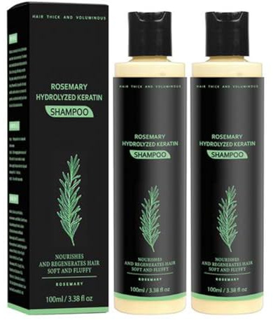 Rosemary Shampoo For Hair Growth, 2X100ML Rosmarin Shampoo Haarwachstum, Natürlich Rosmarin Hydrolysiertem Keratin Shampoos Für Haarausfall, Pflegendes Stärkendes Dichteres Shampoos, Für Frauen Männer