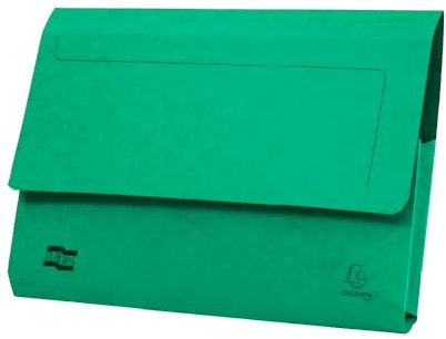 Exacompta Europa Document Wallets, Pack of 25, 265 GSM, Foolscap - Green