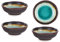 1 X Set of Four Turquoise Green Kosui Japanese 5 Inch Rice Bowls by Japan