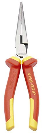 IRWIN Tools Vise-Grip Pliers, High-Leverage Long Nose, 1000-Volt Insulated, 8-inch (10505869NA)