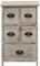 Rebecca Mobili Caisson de Rangement 5 Tiroirs, Commode Blanc, pour Chambre a Coucher Salle de Bain, Bois de Paulownia - Dimensions: 66 x 40 x 30 cm (HxLxL) - Art. RE4106
