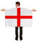 Henbrandt England Polyester English Flag Cape World Cup Party Celebration 5x3ft