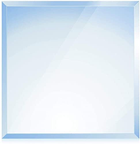 BIJON Funkenschutz-Platte mit Facettenschliff, Glasplatte Kaminofen, Kaminschutz mit ESG Sicherheitsglas, Kamin Glasplatte, Quadrat 110 x 110 cm, 8mm