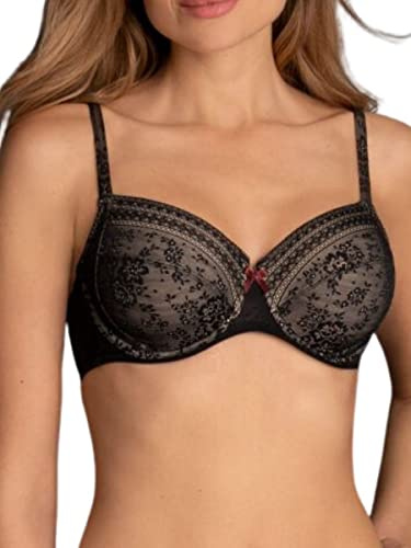 Rosa Faia Women's Fleur Everyday Bra, Black, 38G