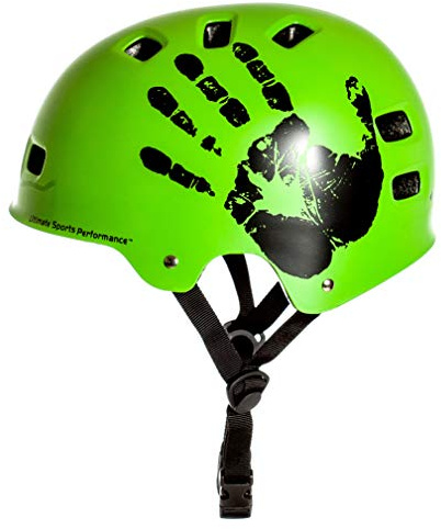 SportDirect™ BMX Helmet Skateboard/Scooter/Bike Helmet Green 55-58cm Mens Womens Youth Bicycle Helmet Medium Protection Adjustable Lightweight CE-EN 1078:2012:A1:2012 standards