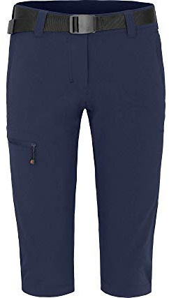 Bergson BARLEE Capri (Slim) | Damen 3/4 Wanderhose, vielseitig, pflegeleicht, Peacoat Blue [368], 38 - Damen